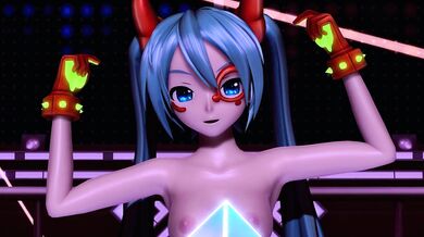 Big-boobed Hatsune Miku goes nude for a seductive dance that will leave you breathless and begging for more!