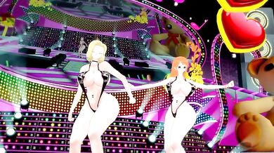 'NamiLovesbbc - Nami and Android 18 Kiss Me in the Closet Sexy Dance Porn Buddies 18 Years Old '