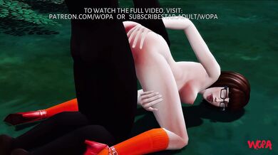 Bigtitty bimbo Buttercup gets anal pounded by raging dog dong