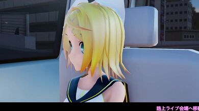 Wet and Naughty Kagamine Rin's Body Art Gets Fucked by Horny Girls