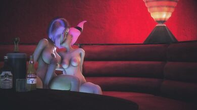 Busty beauties in 3D suck and swallow until they cho*ke!