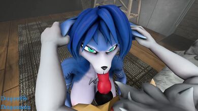 Wild Braixen Ravishes Lovely Krystal in Rough Bondage Play