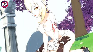 'Hot sex with a sexy cowgirl at the Yoimiya restaurant, brought to you by HR Studio'