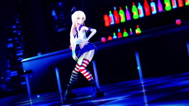 Shimakaze's Sapphic Love Explosion with Rainbows and Hamselvish in Japanese R18 MMD Porn