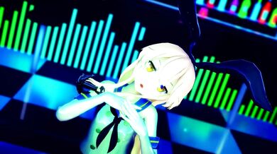 Shimakaze's Sapphic Love Explosion with Rainbows and Hamselvish in Japanese R18 MMD Porn