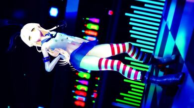 Shimakaze's Sapphic Love Explosion with Rainbows and Hamselvish in Japanese R18 MMD Porn