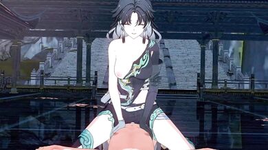 Tonight, we will be watching Jianxin and Fengyunmomo in an intense hentai scene.;