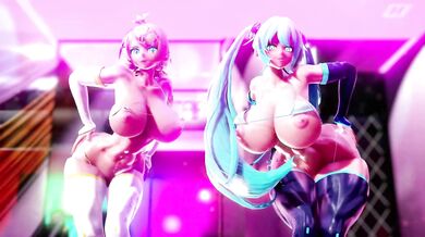 Lesbian Futa Pounding MILFs