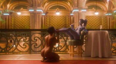 Race Swapped Queen Pharah: Blonde and Black Edition