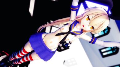 Shimakaze's Final Fuck Fest [MMD R18] Goodbye Blowjob Party for Hamselvish