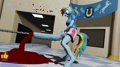 [Boldfinger42] Wet and Wild Urethra Play with Rainbow Dash Futanari 1