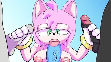 Busty Sonic's Girlfriend Amy Gets Her Prickles Pounded by SilverGabe