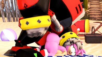 Amy's Beachside Assault by a Dominant Omega