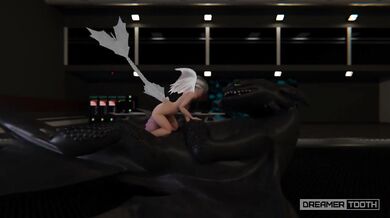 'Mighty Black Dragon Submits to White Goddess's Dominance'