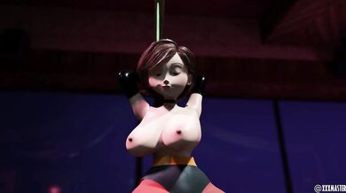 Naughty MILF Helen Parr Pole Dances in a Lacy Bra & Thong at the Titty Bar - Episode One (Adult Source Media)