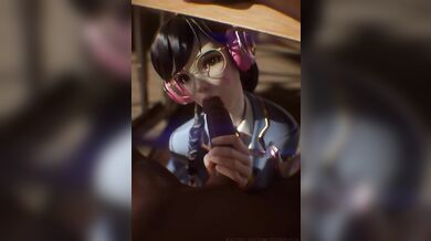 Deepthroat Training with D.Va and Her Giant Robot in Academy of Sexual Education (FPSBlyck)