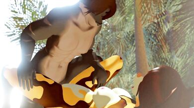 Beach Rex Gets Drilled in the Clamhole