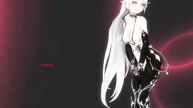 Slutty Schoolgirl Kiana's Naughty Striptease and Unbridled Masturbation with Black Mamba in Hentai Anime Style