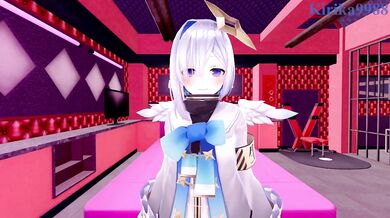 Virtual Virtuosos: Holo Live Camgirls Amane and Kanata in Steamy Lesbian Room Fantasy