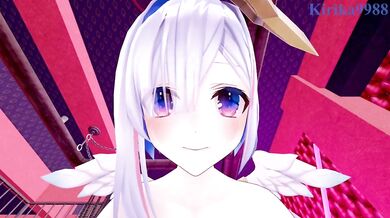 Virtual Virtuosos: Holo Live Camgirls Amane and Kanata in Steamy Lesbian Room Fantasy