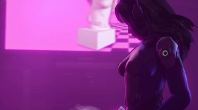 Fucking D.va's Mech in 'A Night With D.va' Hentai Porn Video