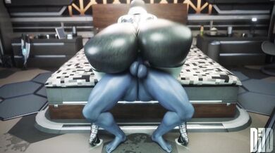 'Love Triangle with Liara T'soni and EDI 4K [3D]'.