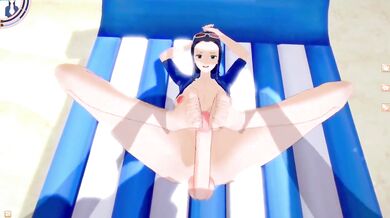 Skinny Bitch Fucked by Giant Pirate Crew in 'One Piece'!