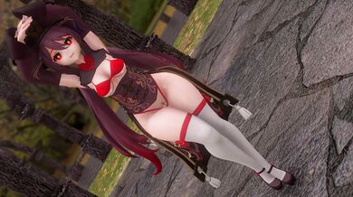 Hu Tao and CLC Devils Strip in HD 1080p