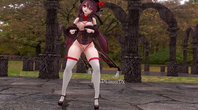 Hu Tao and CLC Devils Strip in HD 1080p