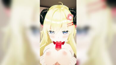 Rewritten: "Watch as Tsunomaki and Watame play Hololive with the hologram of rookie pornstar, Robyn!"