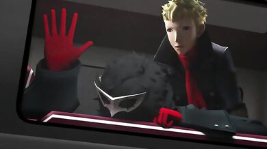 Hooking up in the driver's seat with Ryuji and Joker.