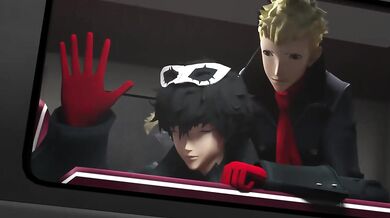 Hooking up in the driver's seat with Ryuji and Joker.