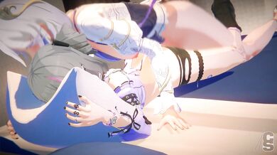 Watch as the sexy hare Prometheus uses her chopsticks to pleasure herself in this hentai porn video!