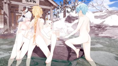 The Enlightened One’s Hot Springs Rendezvous Part 1 - Ningguang, Shenhe: The Lovemaking of the Sweetheart