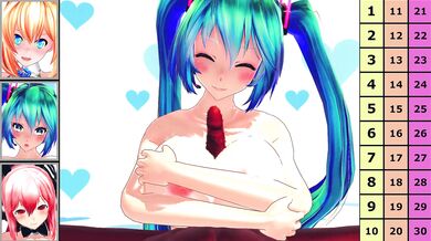 'Purple Passion with Mirai and Akari, Hatsune Miku and Super Sonico'