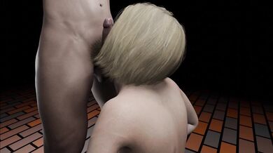 January Van Sant sucks dick off-camera in a hardcore blowjob scene.