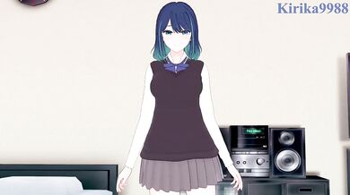 Rewritten as: 'Passionate Love Making with Akane Kurokawa in the Bedroom'