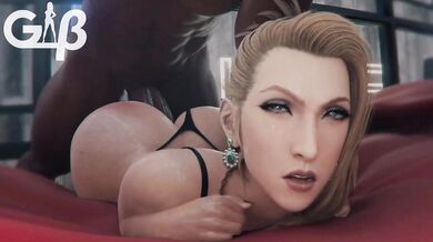 Orgy with Cid and Barret from Final Fantasy VII Reunion