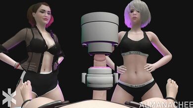 Mistresses' Double Penetration: For*ced Cum Extraction for Almanachee