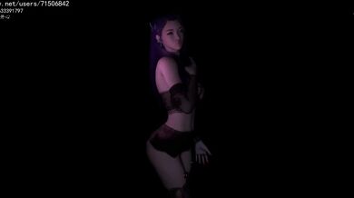 Busty black beauty strips for sensual fuck fest in her sheer lingerie [Kaixin]