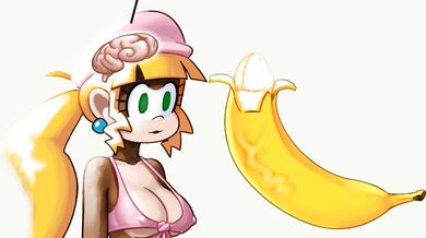 Busty Monkey MILF gets pounded by horny primates in the woods!