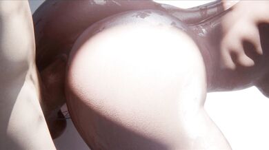 2B's Nude Doggy Style Ride with Megaera