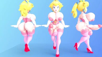 Princess Peach's Naughty Stroll with Stuntman Lopez