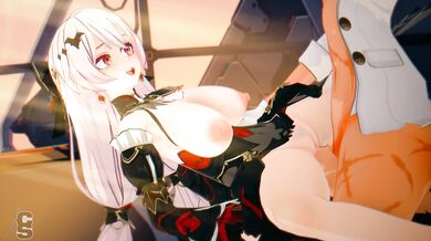 Watch as Theresa, a curvy and busty futa captain, takes on her enemy in this steamy hentai porn video!