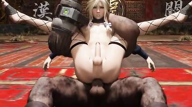 Barret's hard shaft overloads Cloud's hungry hole with creamy delight