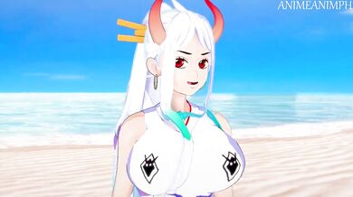 One Piece - Luffy Fucks Yamato on the Beach