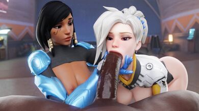 The Ultimate Mercy and Pharah Blacked Aphy3D Experience