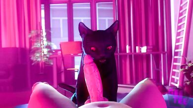 GeeTee's Black Cat Blowjob POV Adventure: A Tale of Pleasure and Purrrrrs