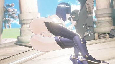 Busty Milf with Monster Cock Gets Double Penetrated by a Giant Ass and Hilary Swank in a Hentai Crossover!