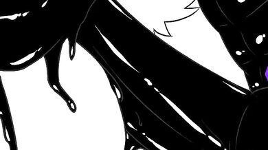 100% Anal and Cum Eating Black Slime Monster - Hajnalski Style